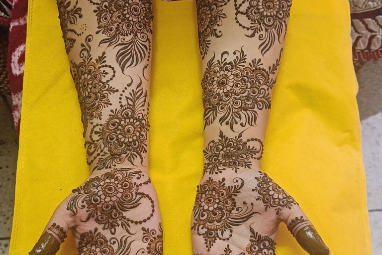 Ajeet Mehandi Arts intricate bridal mehendi designs