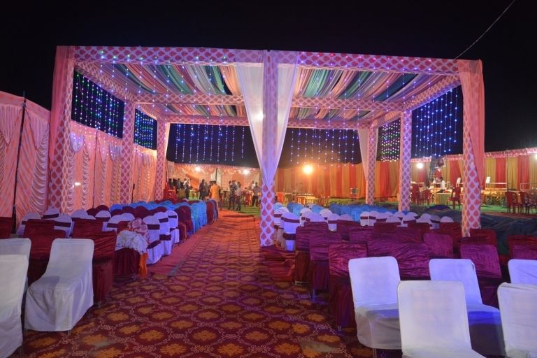 Beautiful wedding tent setup by Sahota Tent House Chhaproh
