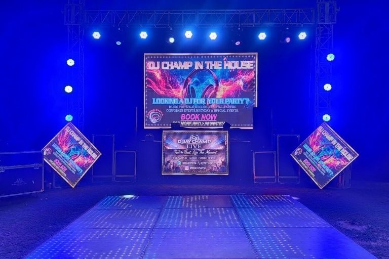 DJ Champ creating a fun atmosphere for wedding celebrations