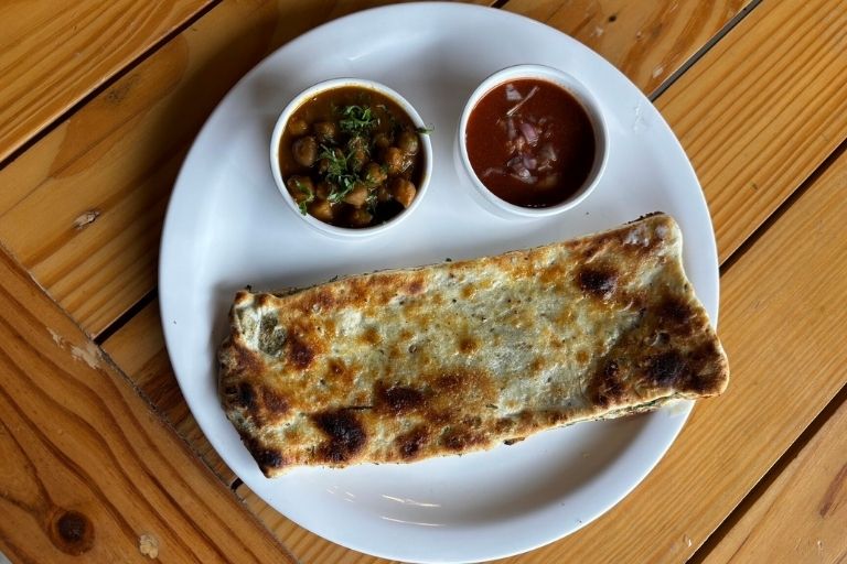 Delicious parathas served at Aamchi Paratha Mandi