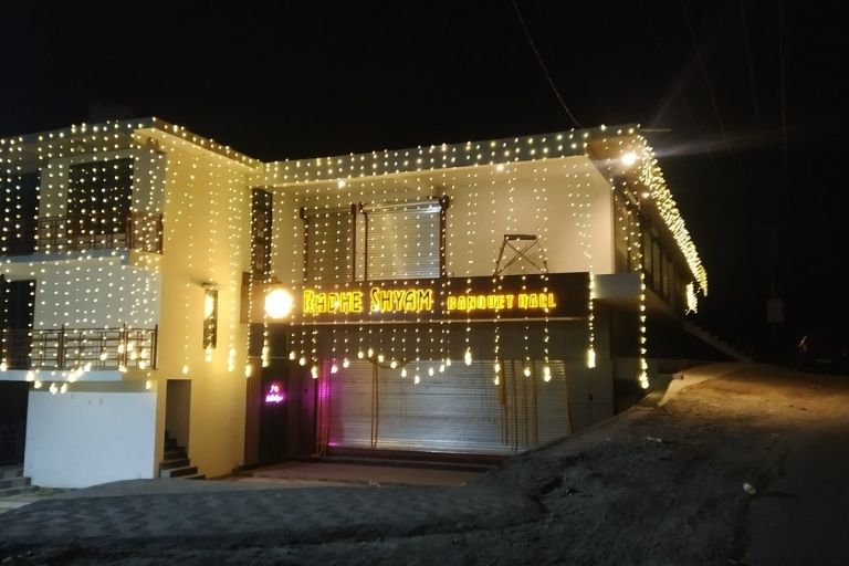 Radhe Shyam Banquet Hall decorated for celebrations