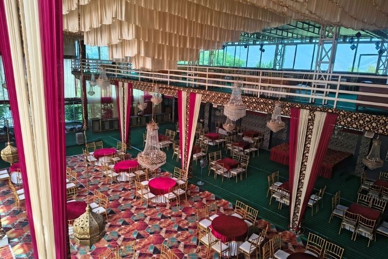 Shyam Tent House colorful tent setup for wedding events