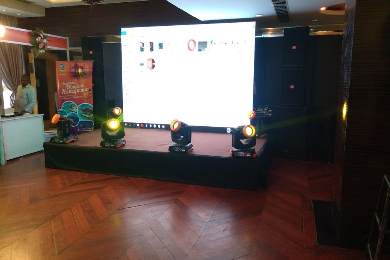 Sound Entertainer party DJ and audio equipment setup
