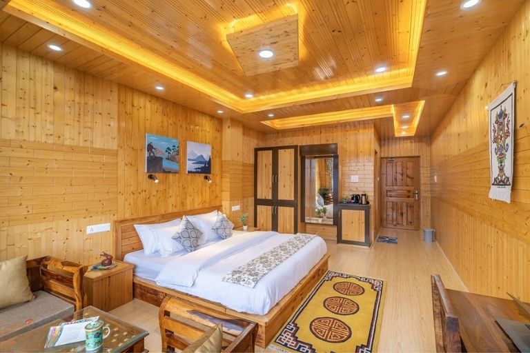 Zostel Kalpa mountain stay with scenic Himalayan views