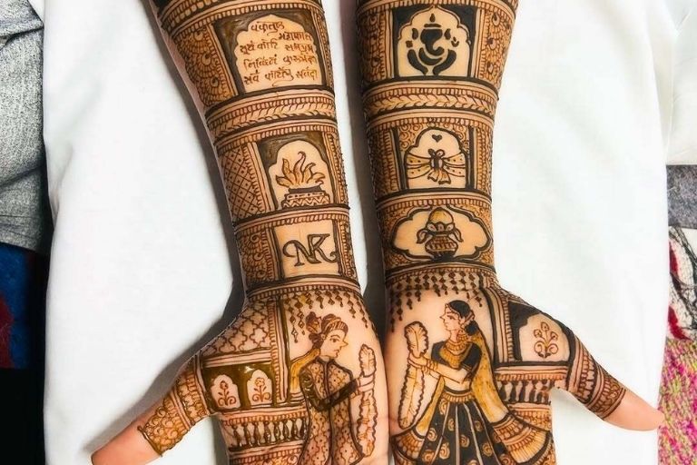 Arun Mehandi Arts creating elegant henna designs