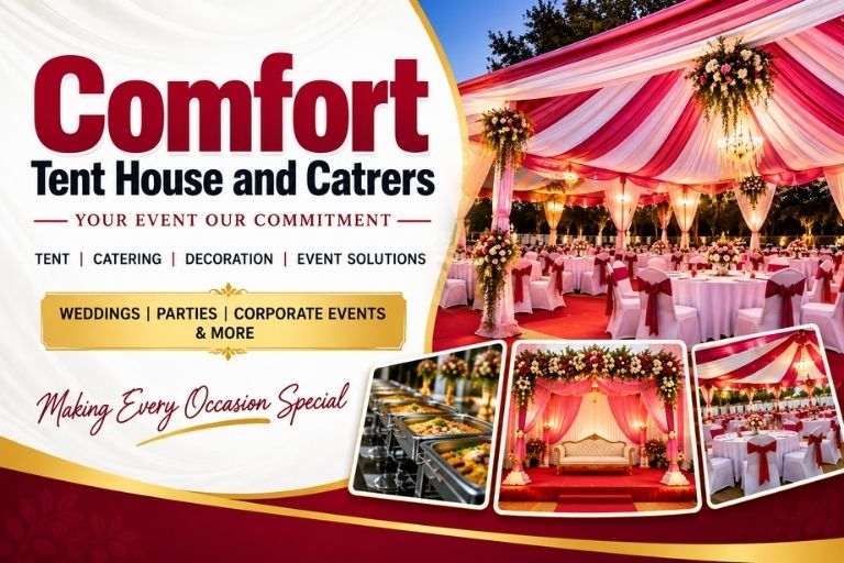 Comfort Tent House and Caterers for parties and celebrations
