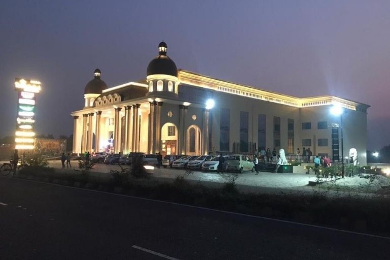 The Gulmohar Grand Hotel elegant hotel exterior and entrance