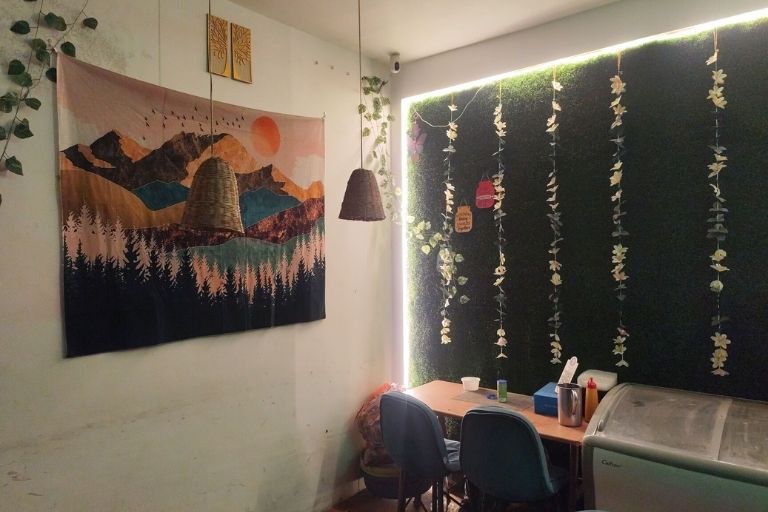 The Rolls Cafe for delicious snacks and beverages