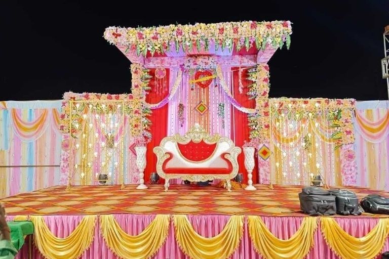Wedding tent decoration by Kaushal Friends Light and Tent House