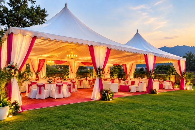 Beautiful Wedding Mandap Decoration by Alish Tent House
