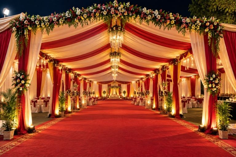 Beautiful Wedding Mandap Decoration by HP Tent House