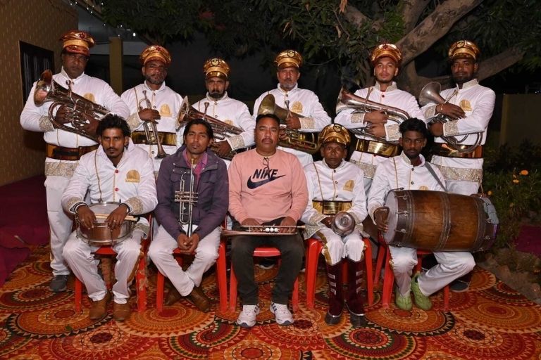 Bharat Gentry Band providing live music for wedding processions
