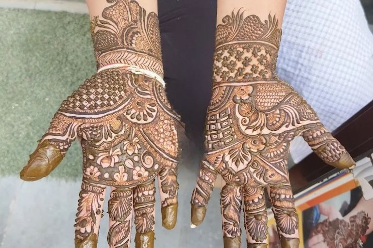 Deepak Mehndi Art detailed henna patterns