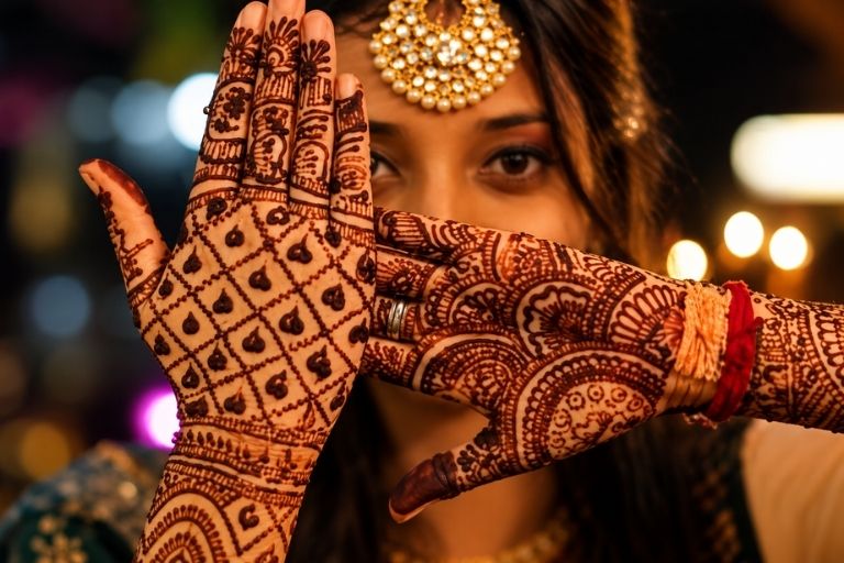 Elegant bridal mehndi designs by Ravi Mehandi