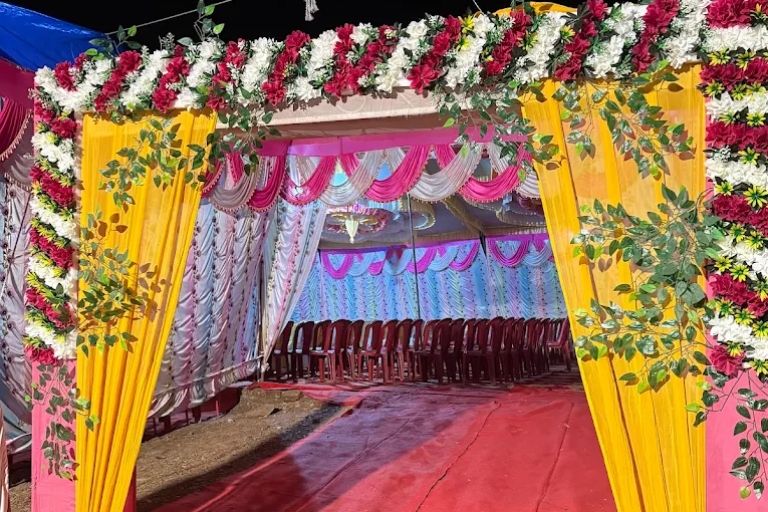 Golu Tent House for Elegant Wedding Stage Decoration