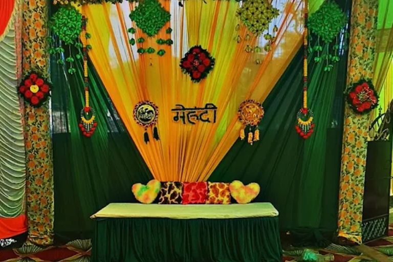 Prashar Light and Tent House arranging tents for outdoor celebrations