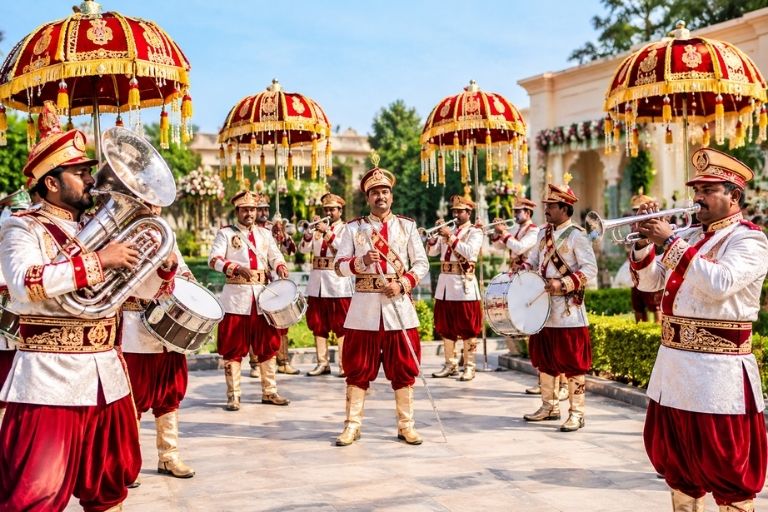 Rahul Brass Band Ajoli musicians performing at marriage events