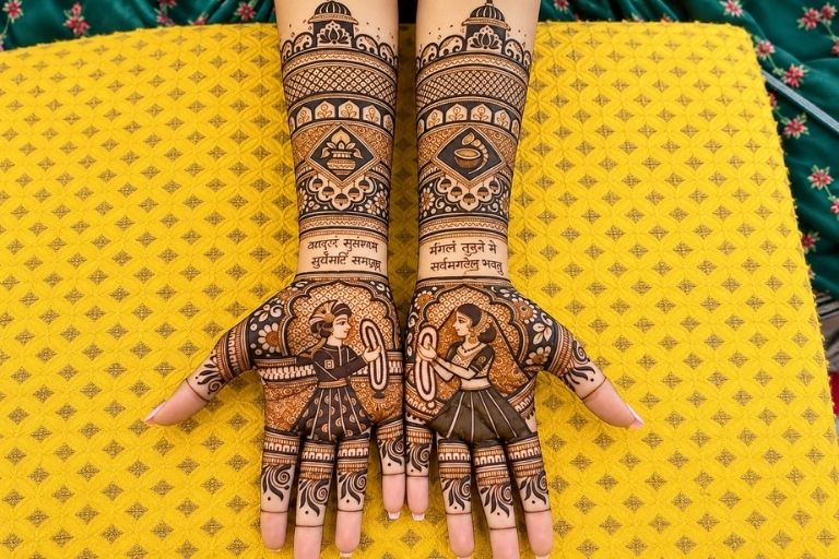 Sahil Mehandi Arts traditional bridal mehndi