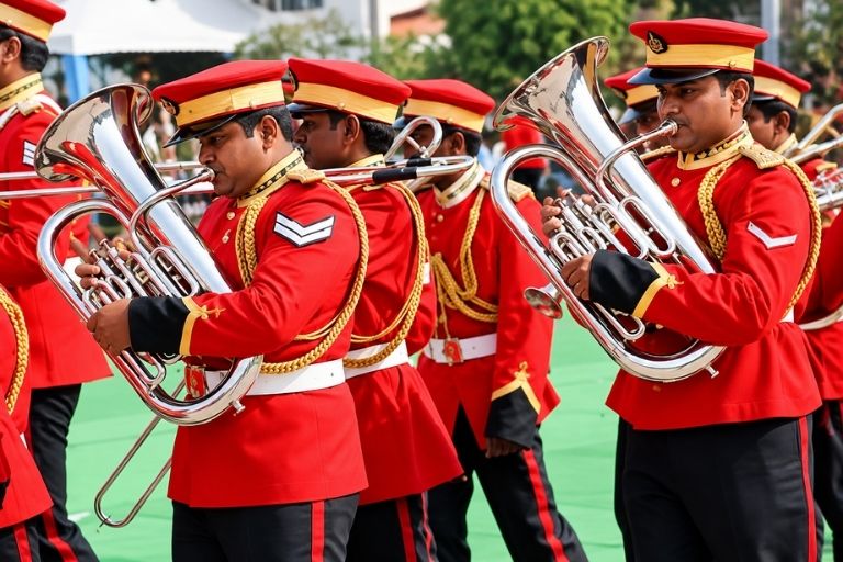 Shahbaj Bras Band creating a joyful atmosphere at weddings