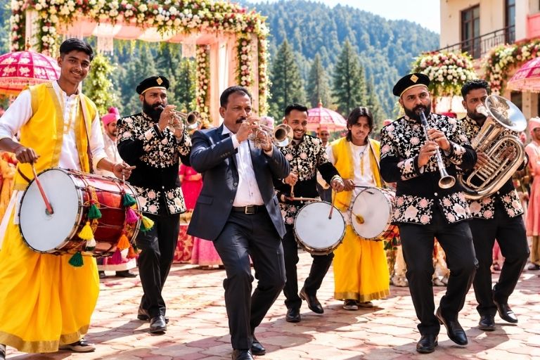 Shankar Band providing live music for wedding processions