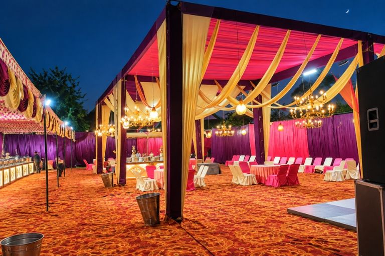Shivam Tent House providing event tents for parties and gatherings