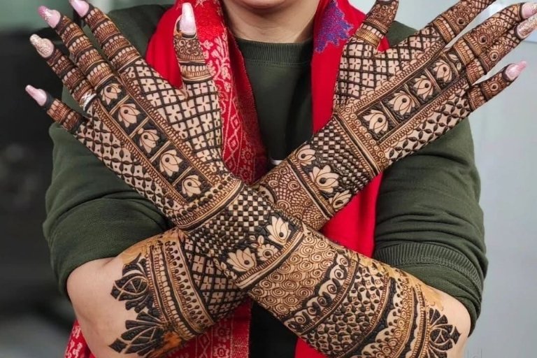 Traditional wedding mehndi by Gajender Mehndi Art